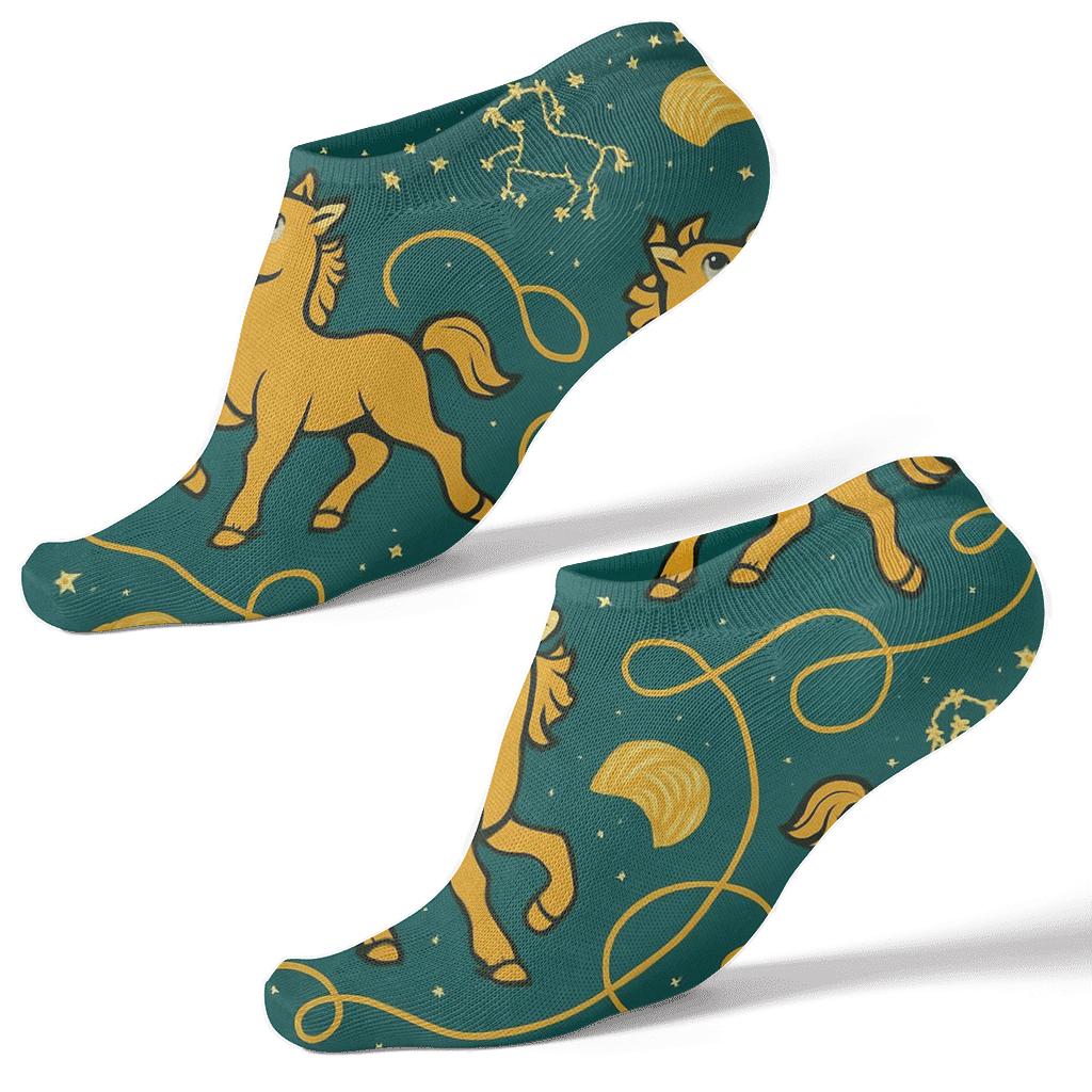 Stargazer-Horse Constellation Pasture Pattern custom ankle socks