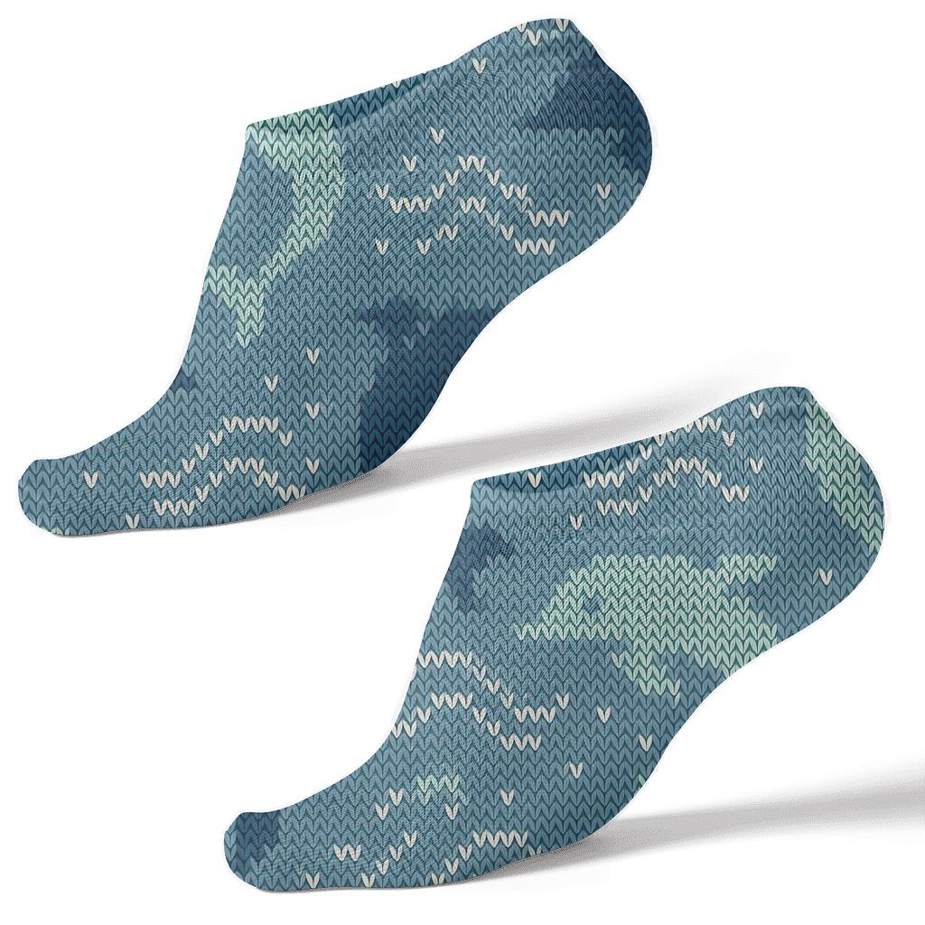 Dolphin Tidal Weave Pattern comfortable cotton ankle socks