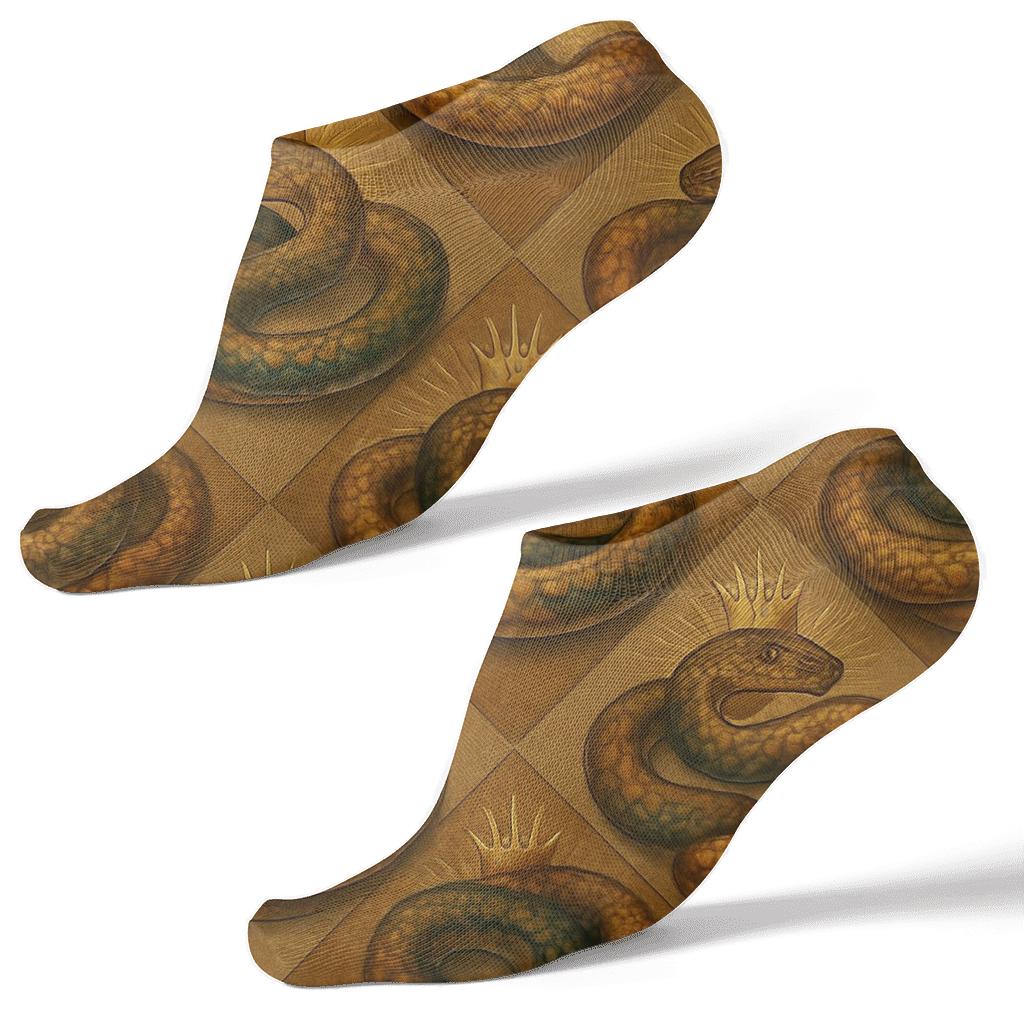 Snake Crown Desert Mosaic unique graphic ankle socks