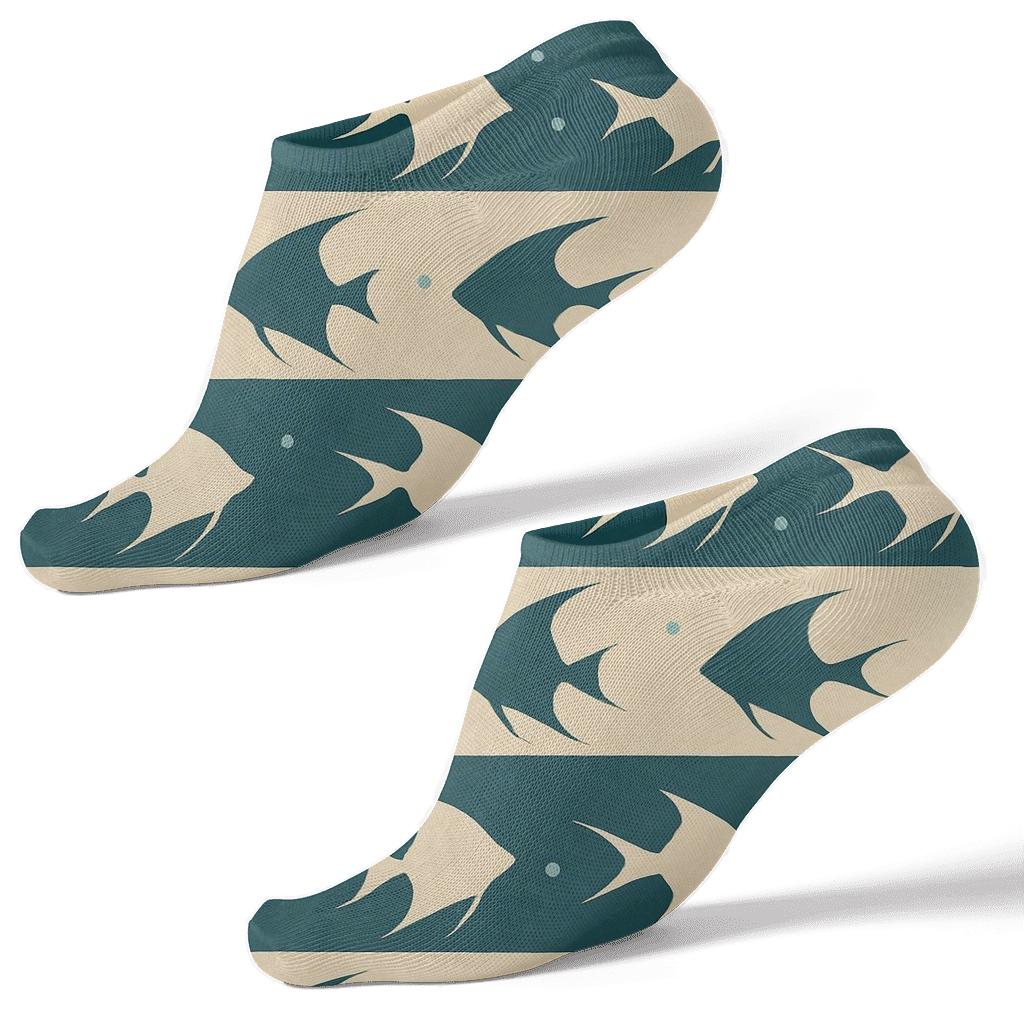 Starlit Tideband Pattern Fish trendy patterned ankle socks