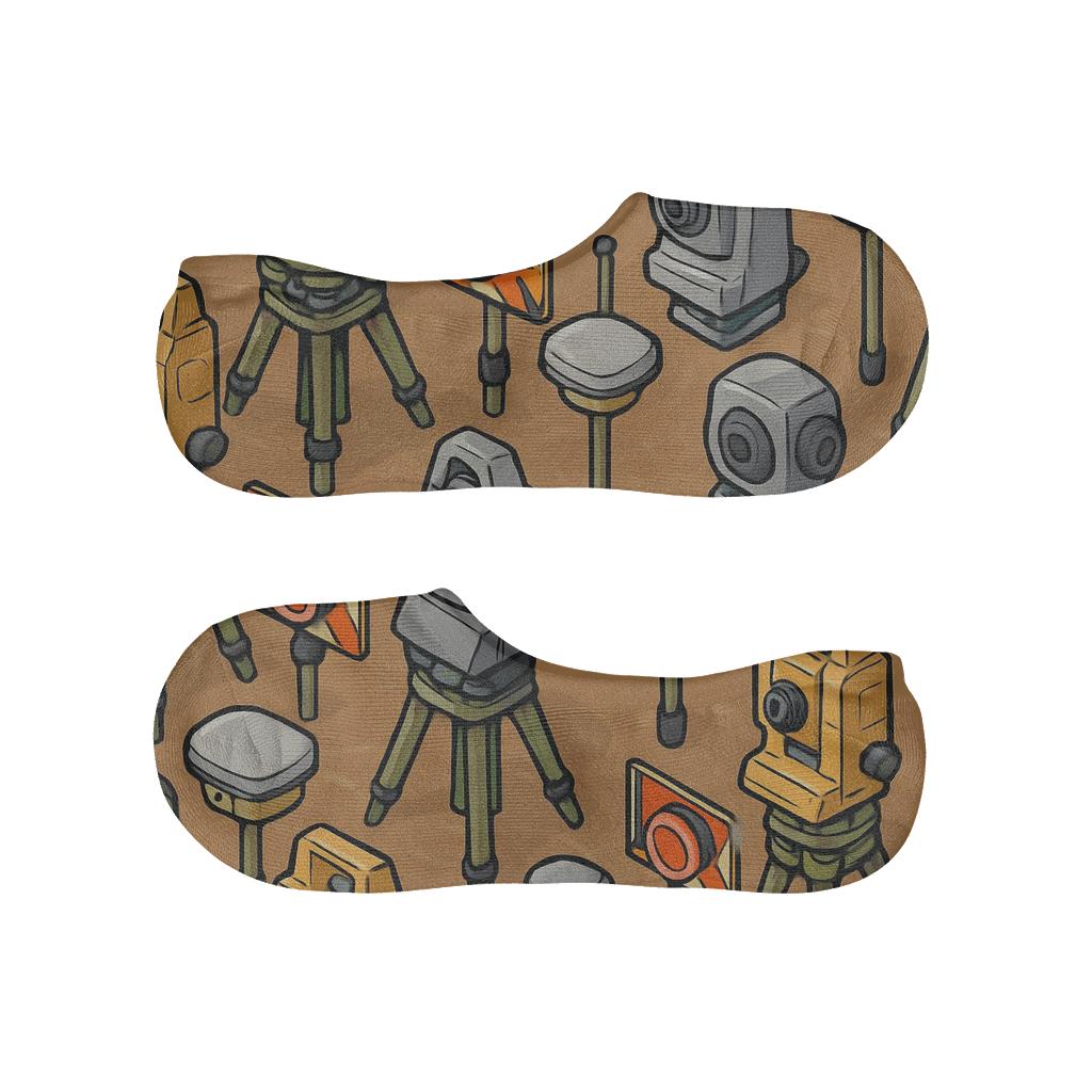 Surveyor Gridline Instruments Pattern personalized invisible socks