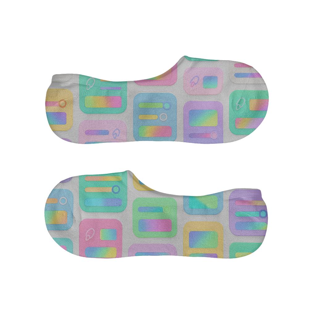 Color Grid With Graphic Designer Nebula Vibes comfortable invisible socks