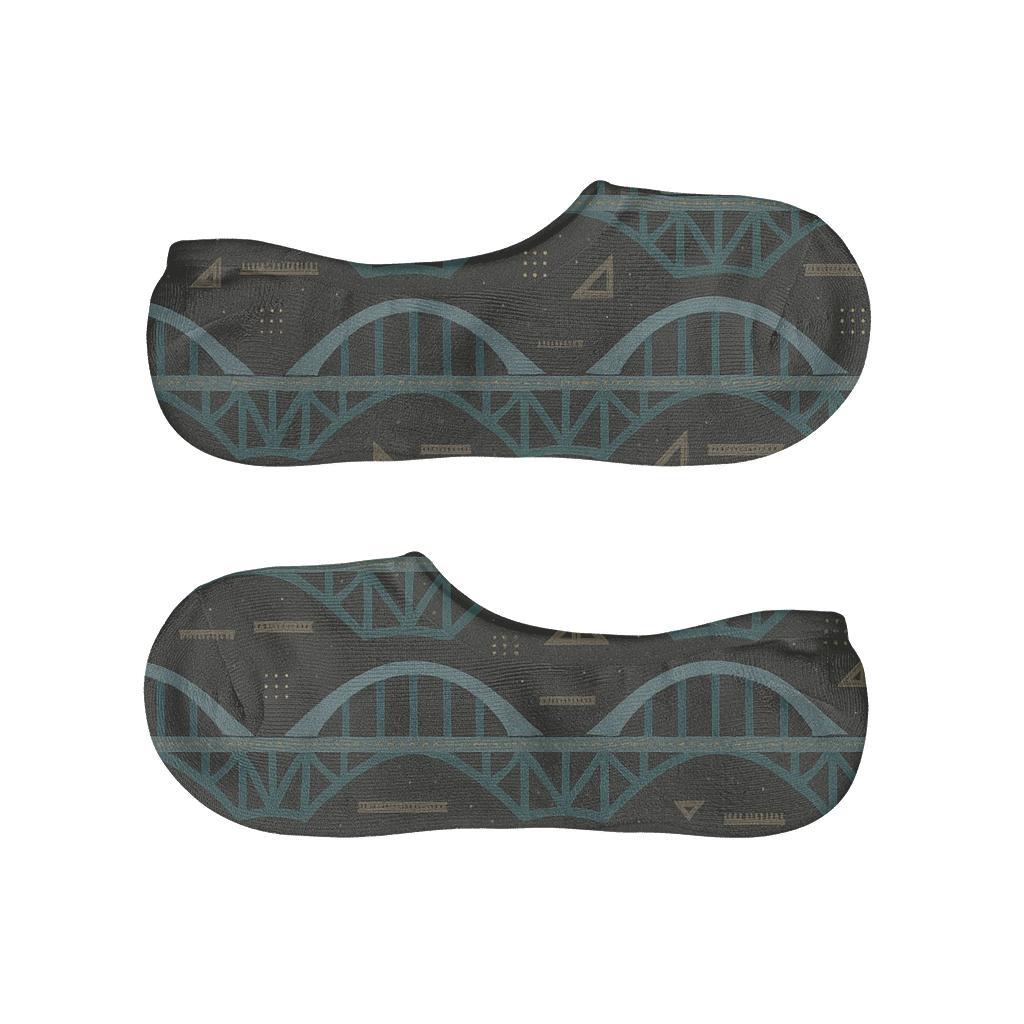 Bridge Tessellation Architect Edition designer print no-show socks