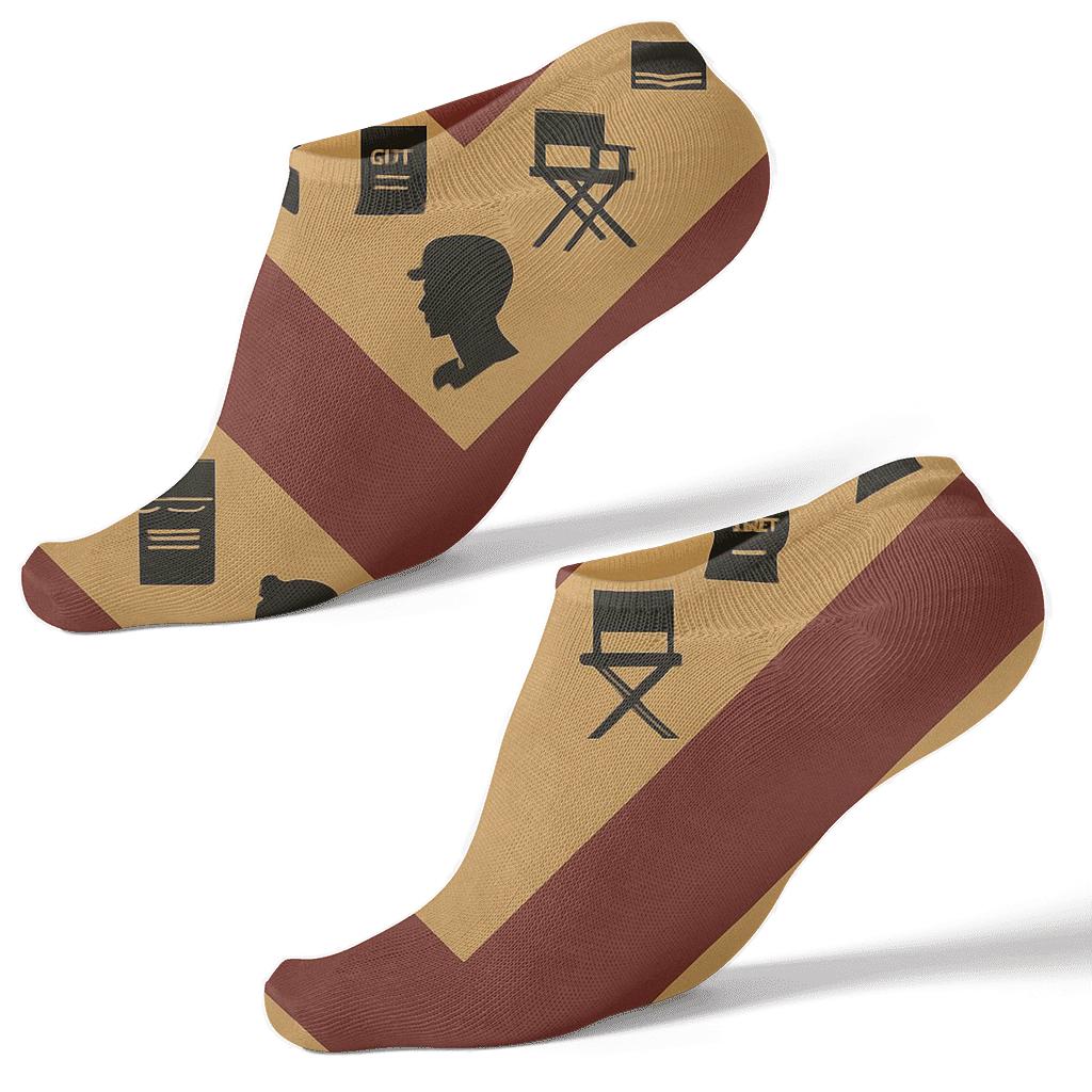 Curtain Chevron With Film Actor Motifs stylish athletic ankle socks