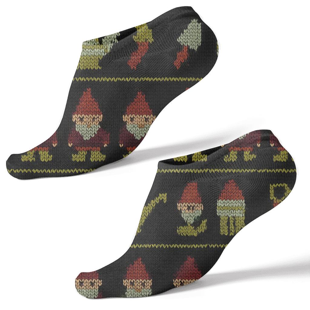 Gnome Parade With Gardener Motifs personalized ankle socks