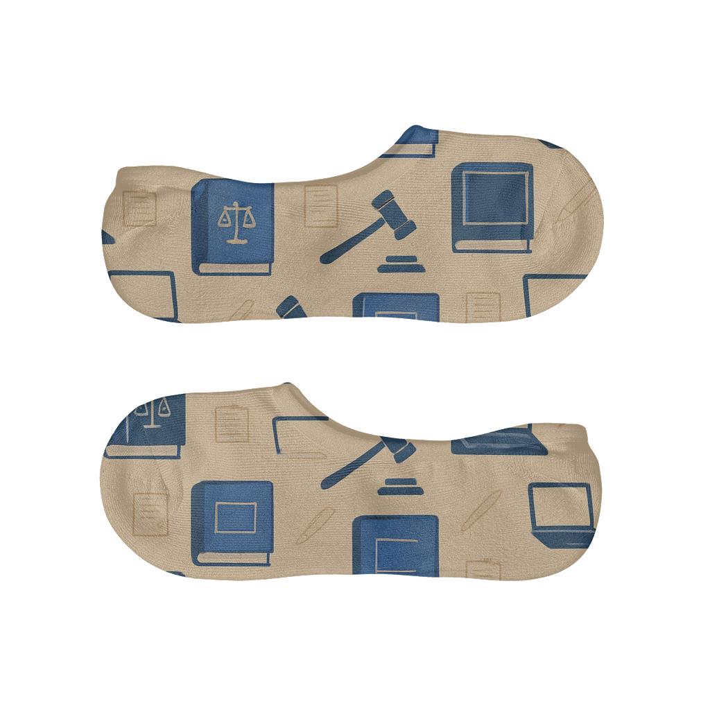 Courtroom Rhythm With Paralegal Motifs soft cotton no-show socks