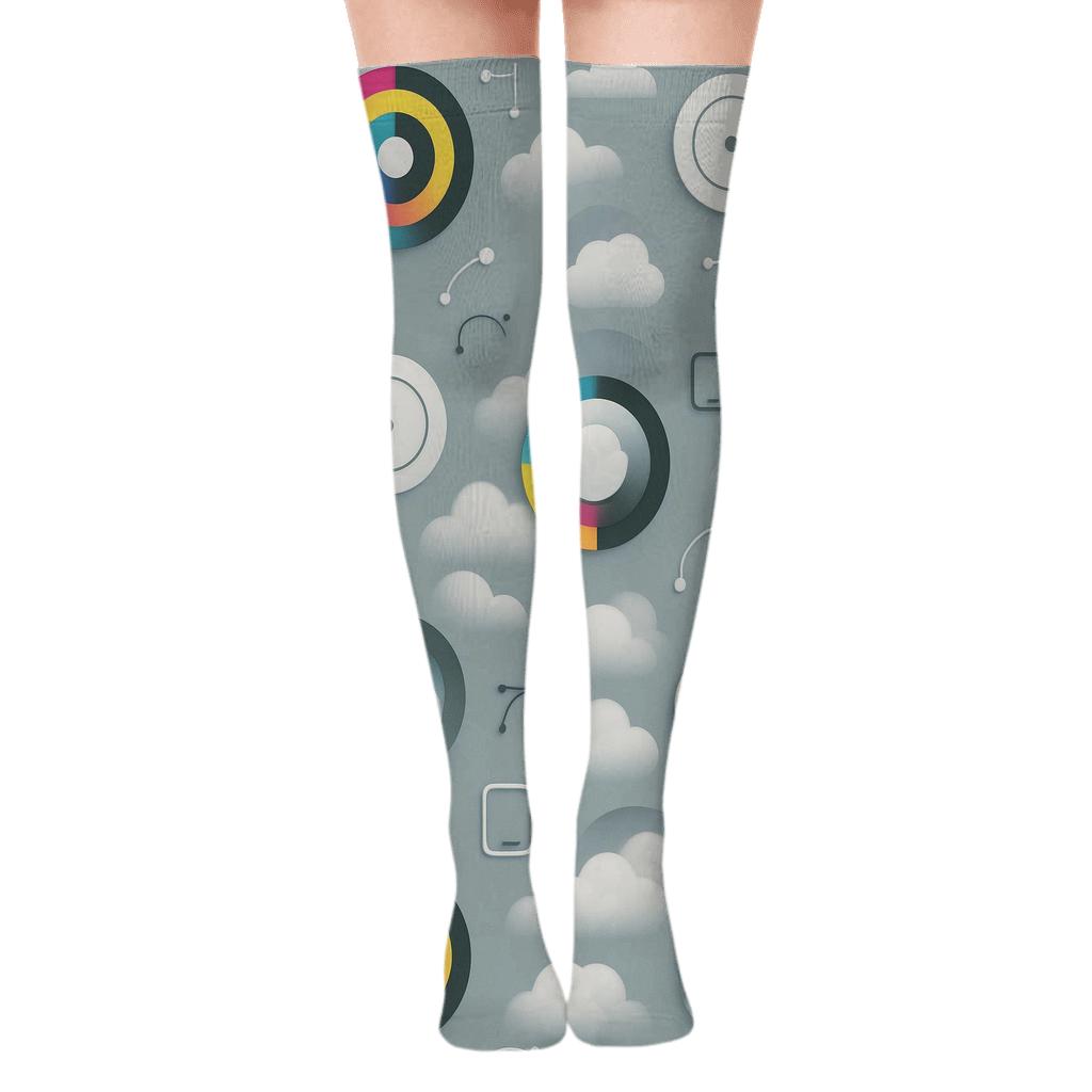 Nebula Palette Rings For Creative Orbits Graphic Designer Edition soft everyday over-the-knee socks