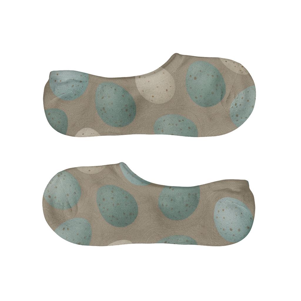 Robin Egg Scatter Nest Texture trendy no-show sock styles