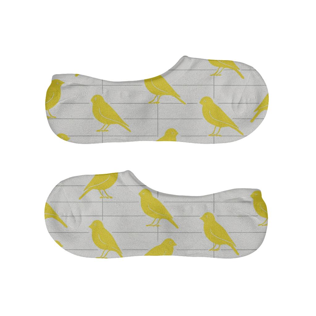 Canary Song Line Grid low cut no-show socks