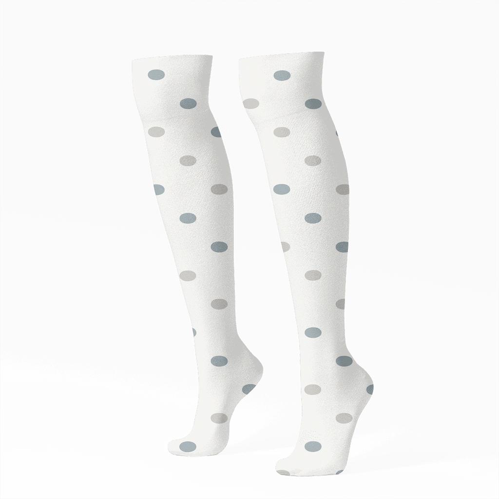 Quiet Pebble Scatter personalized knee-high socks