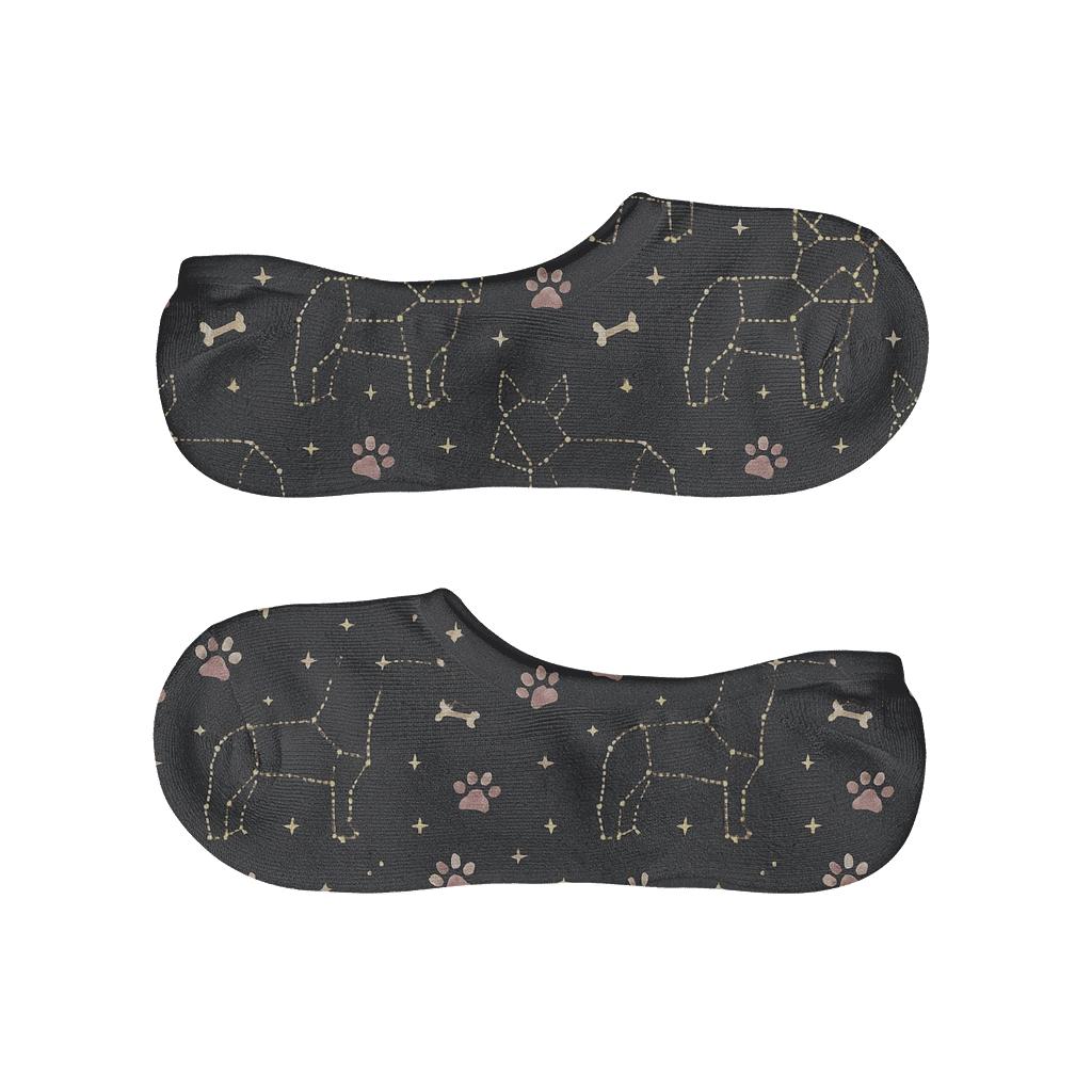 Starry Night French Bulldog Constellation Grid personalized invisible socks