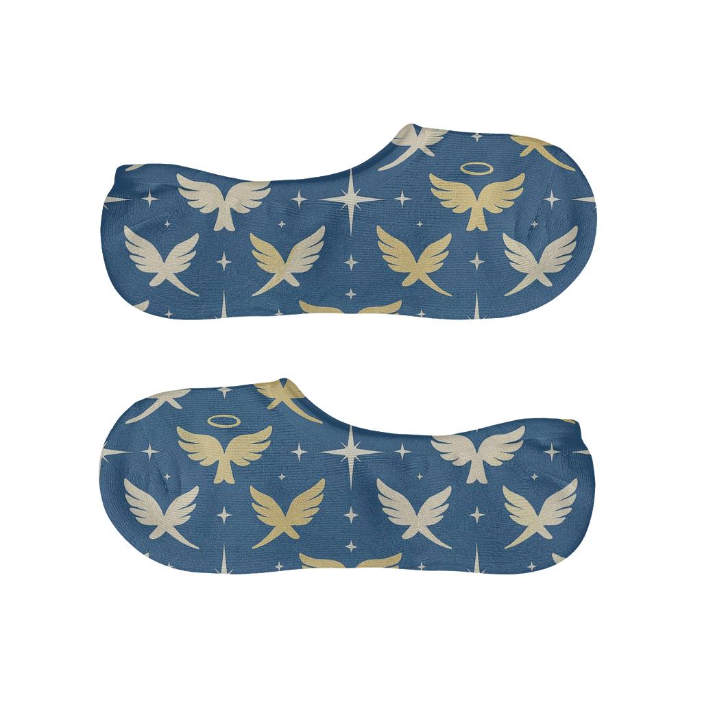 Angel Wing Constellation Grid breathable seamless no-show sockscustom no-show socks