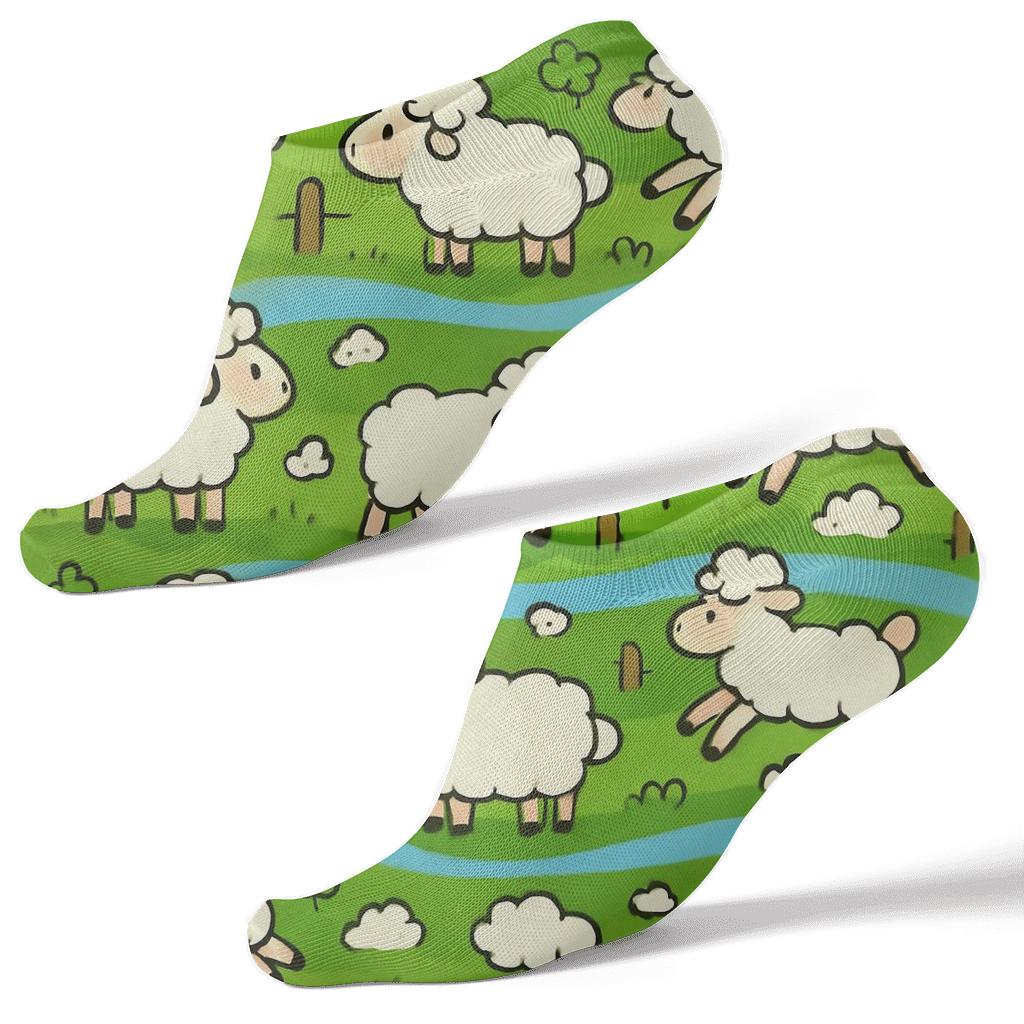 Rolling Hilltop Sheep Meadow Bands stylish athletic ankle socks