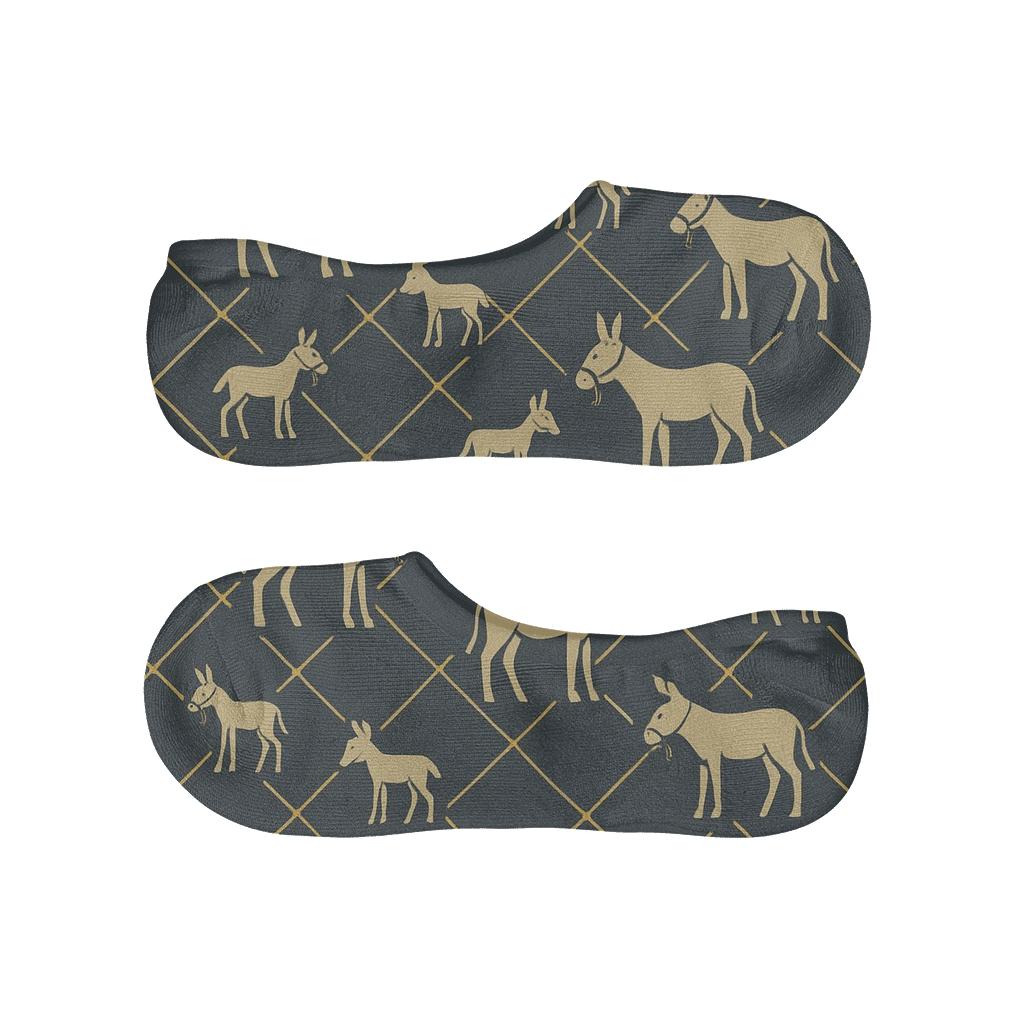 Pasture Star Lattice Pattern Donkey comfortable invisible socks