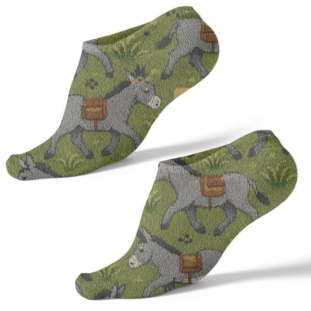 Donkey-Crest Meadow Chevron Pattern stylish athletic ankle socks