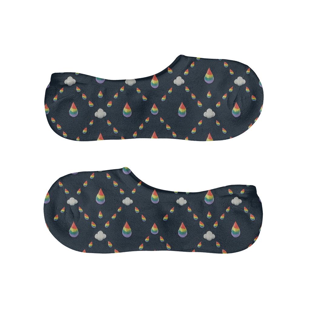 Midnight Prism Raindrop Lattice personalized no-show socks
