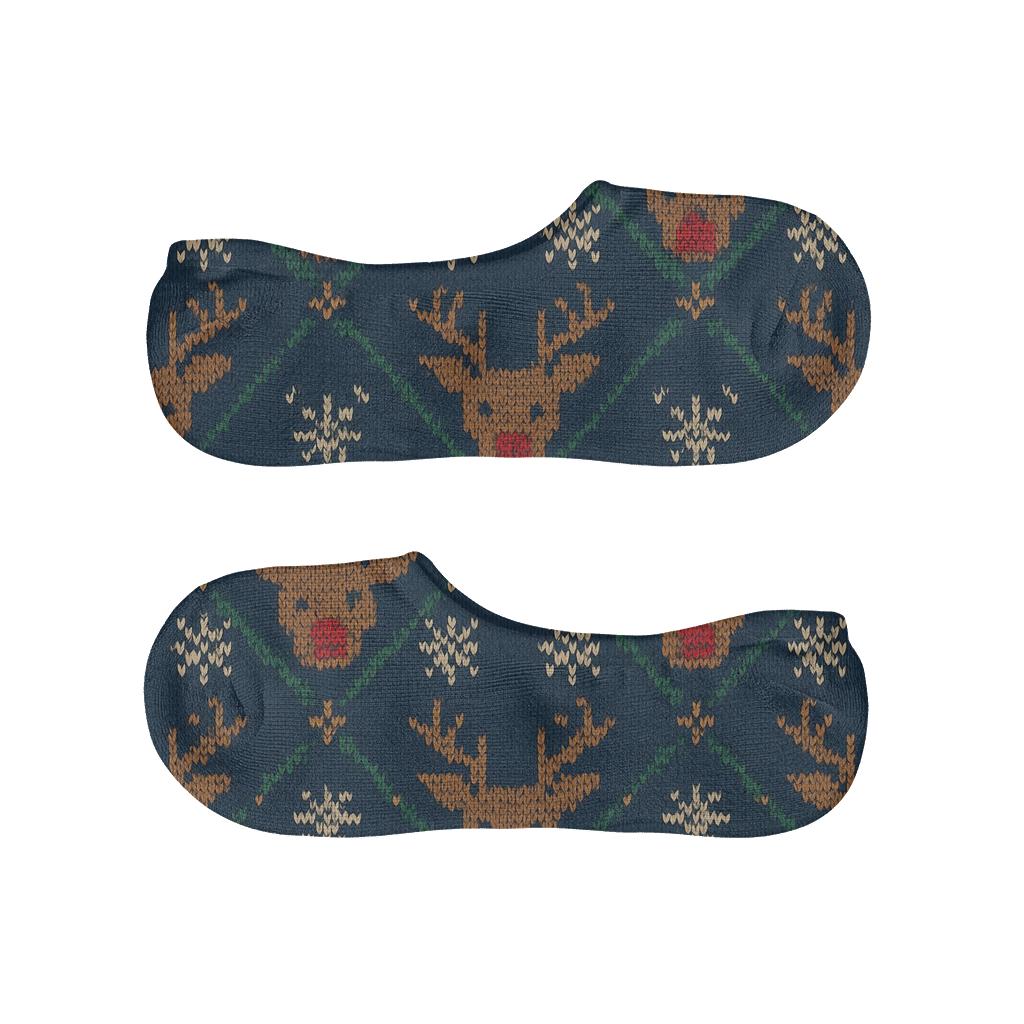 Rudolph Nordic Antler Lattice soft cotton no-show socks