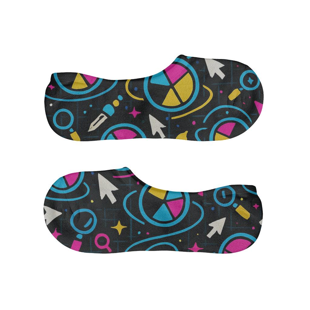 Graphic Designer Constellation Of Color Swatch Orbits personalized invisible socks