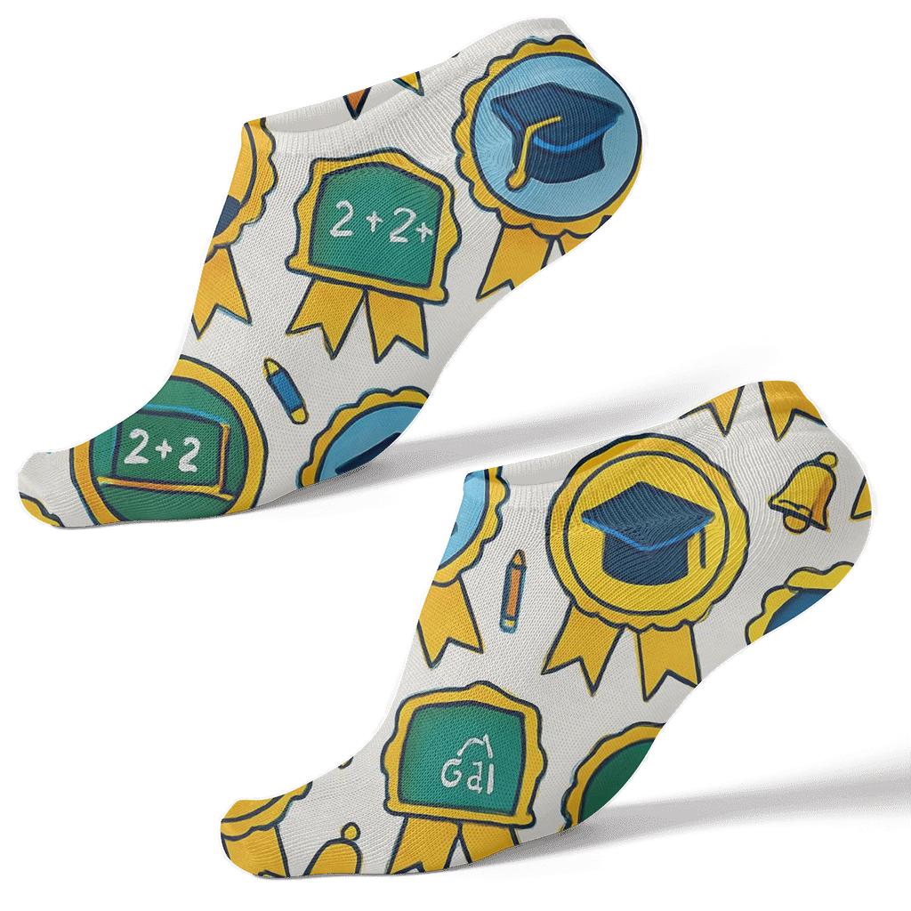 Hallway Merit Badges For The School Principal trendy patterned ankle socks