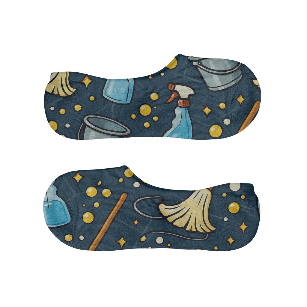 Janitor Constellation Mop Orbit Pattern personalized invisible socks