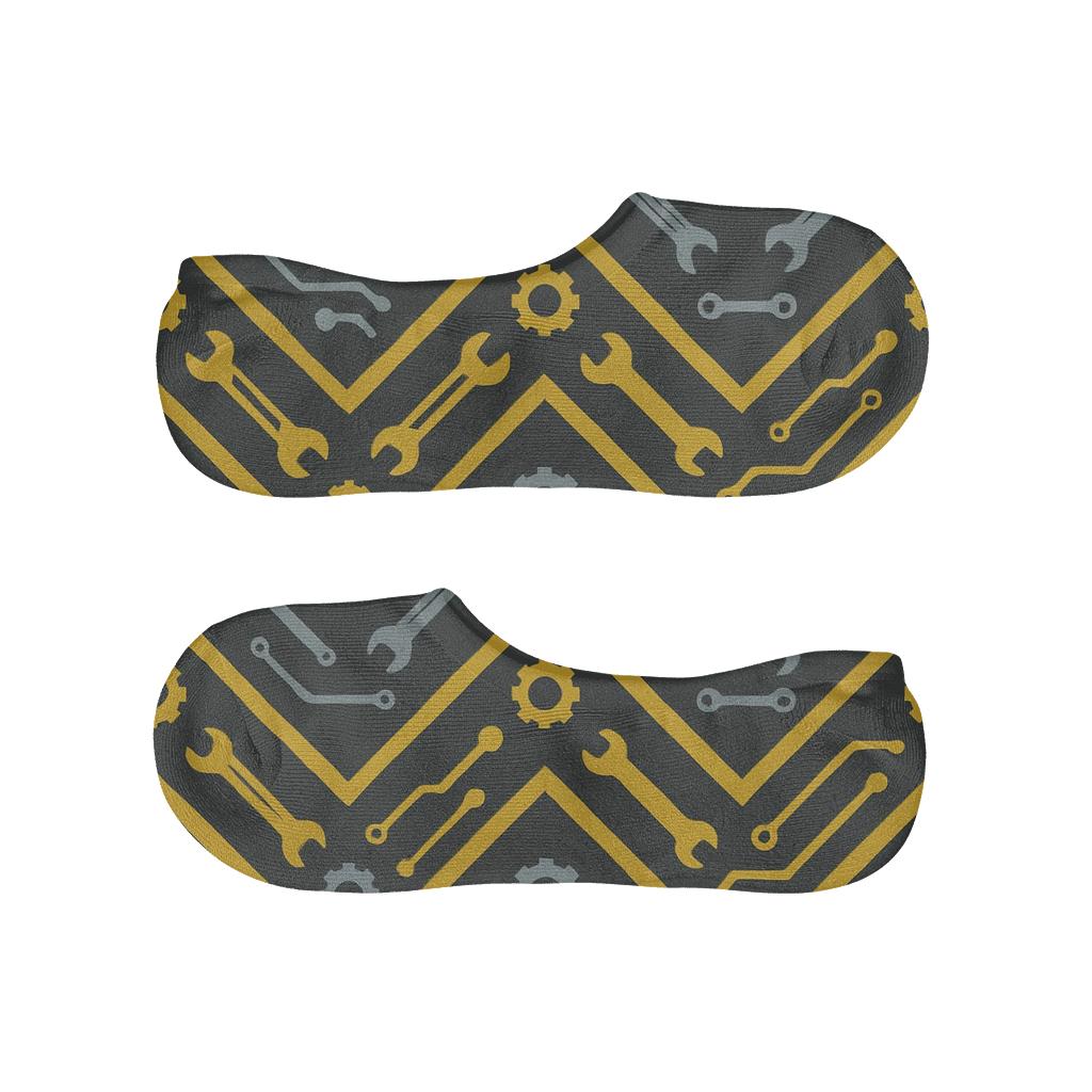 Circuit Gear Chevron Mechanical Engineer Edition custom no-show socks