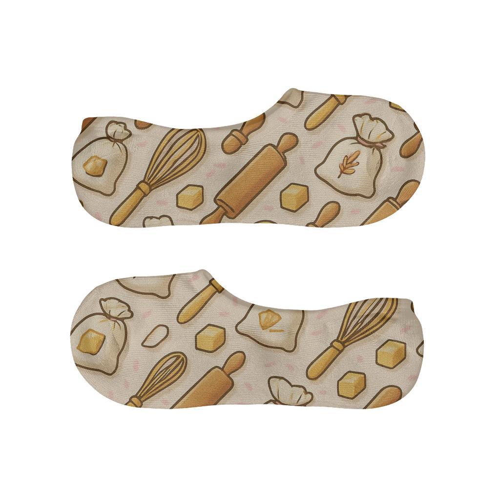 Rolling Pin Rhythm With Baker Whimsy soft cotton no-show socks