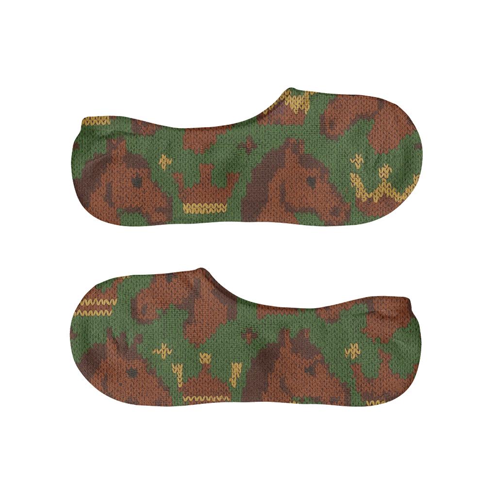 Horse Crown Pasture Tessellation low cut no-show socks