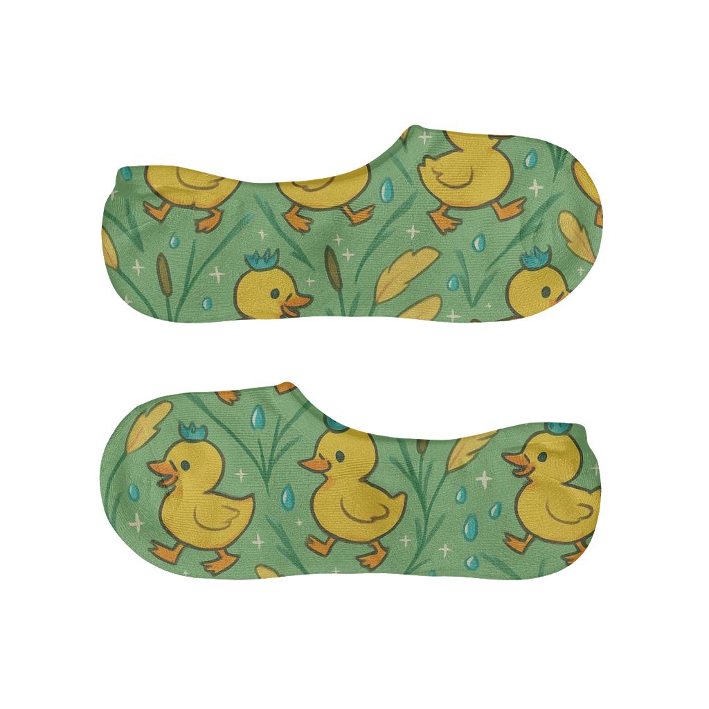 Celestial Crowned Ducklings Parade Pattern personalized invisible socks