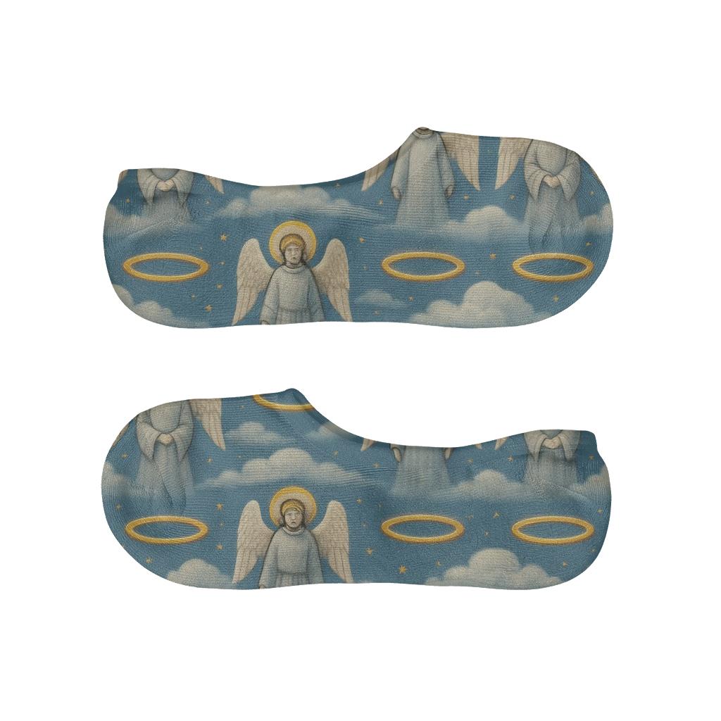 Halo Crown Bands With Feathered Angel Motifs personalized no-show socks
