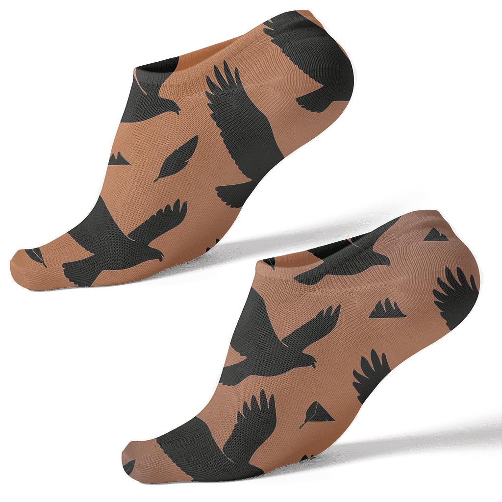 Sky Tapestry With Eagle Silhouettes comfortable cotton ankle socks
