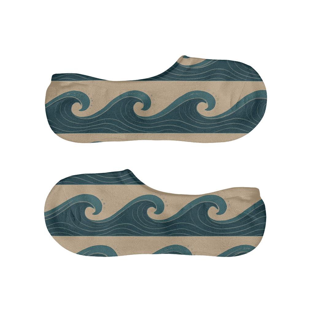 Tidal Ribbon Wave Bands anti-slip no-show socks