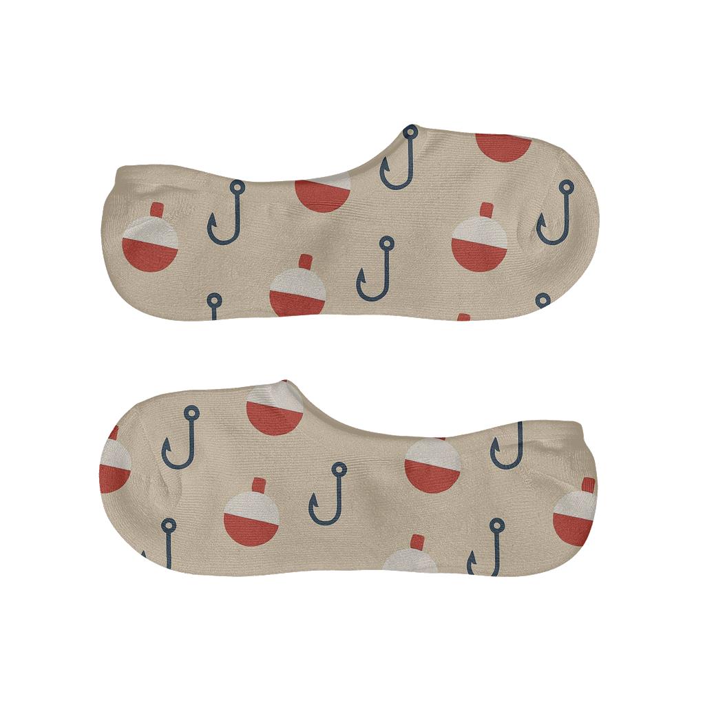 Hook And Bobber Parade Fisher Edition soft cotton no-show socks