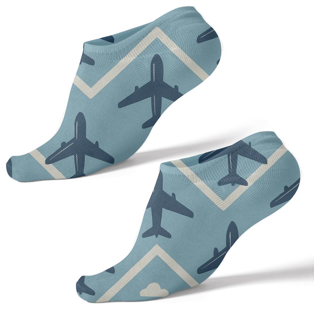 Pilot Cloudway Chevron Sky Pattern designer print ankle socks
