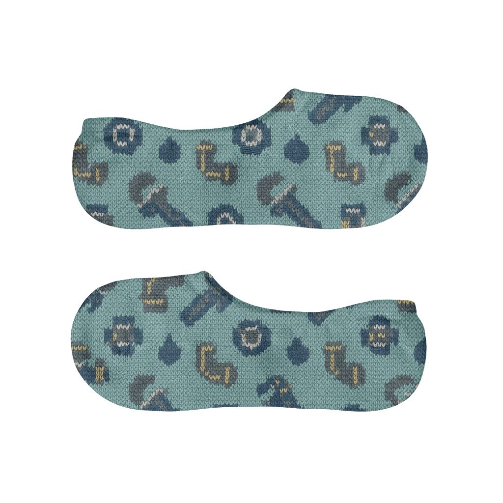 Tool Collage With Plumber Rhythm comfortable low-cut socks