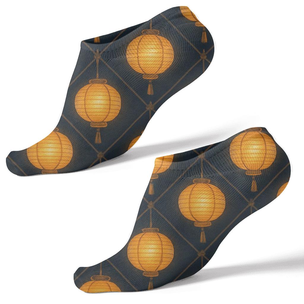 Midnight Festival Lantern Lattice stylish athletic ankle socks