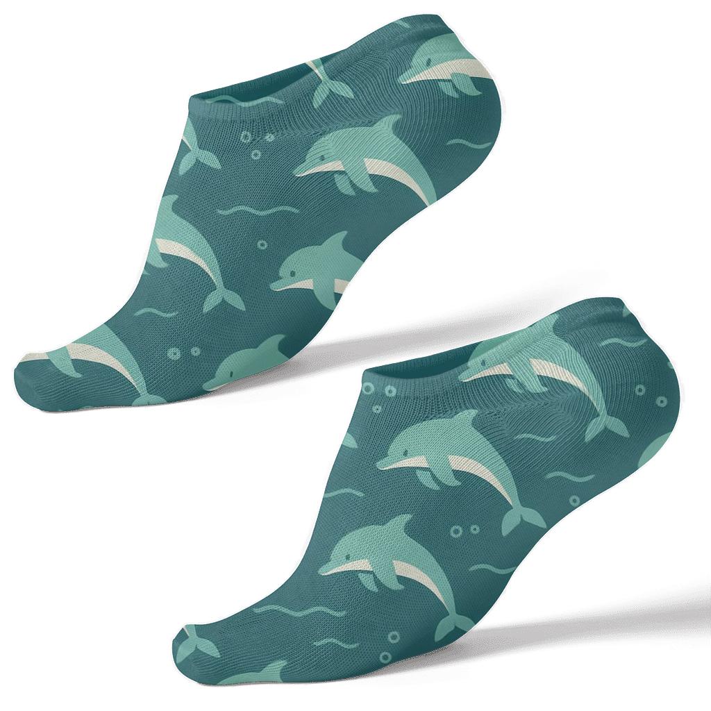 Dolphin Tidal Constellation Pattern custom ankle socks