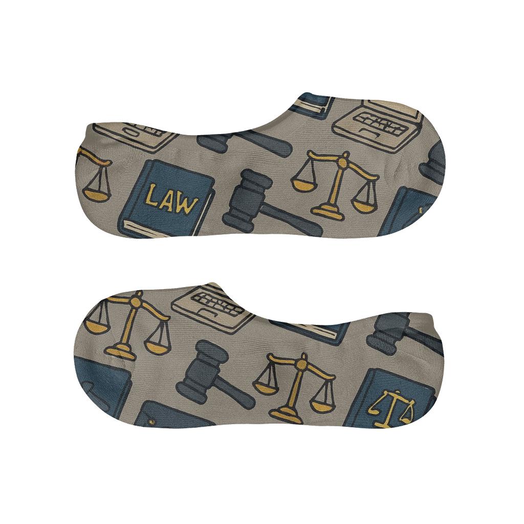 Courtroom Rhythm With Paralegal Motifs breathable no-show socks