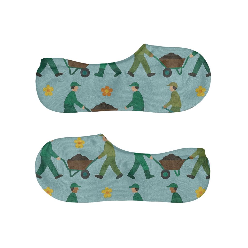 Emerald Wheelbarrow Parade Groundskeeper soft cotton no-show socks