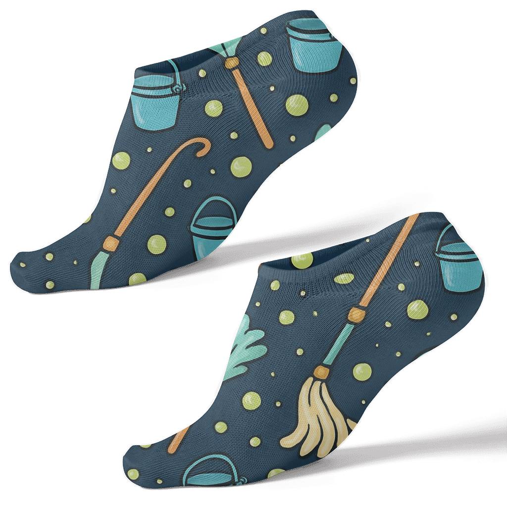 Celestial Mop Dance With Housekeeper Stars personalized ankle socks