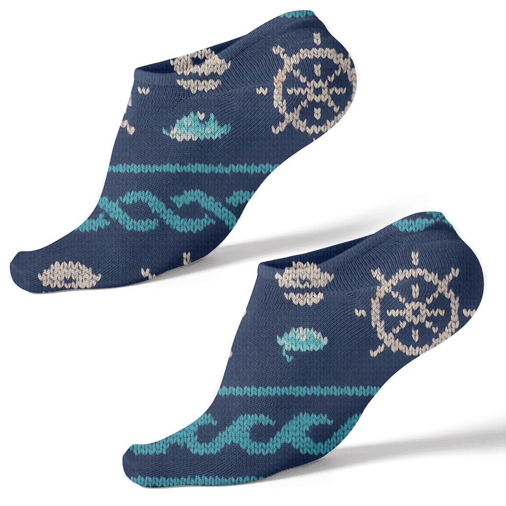 Ship Captain Knitted Helm Armada trendy patterned ankle socks