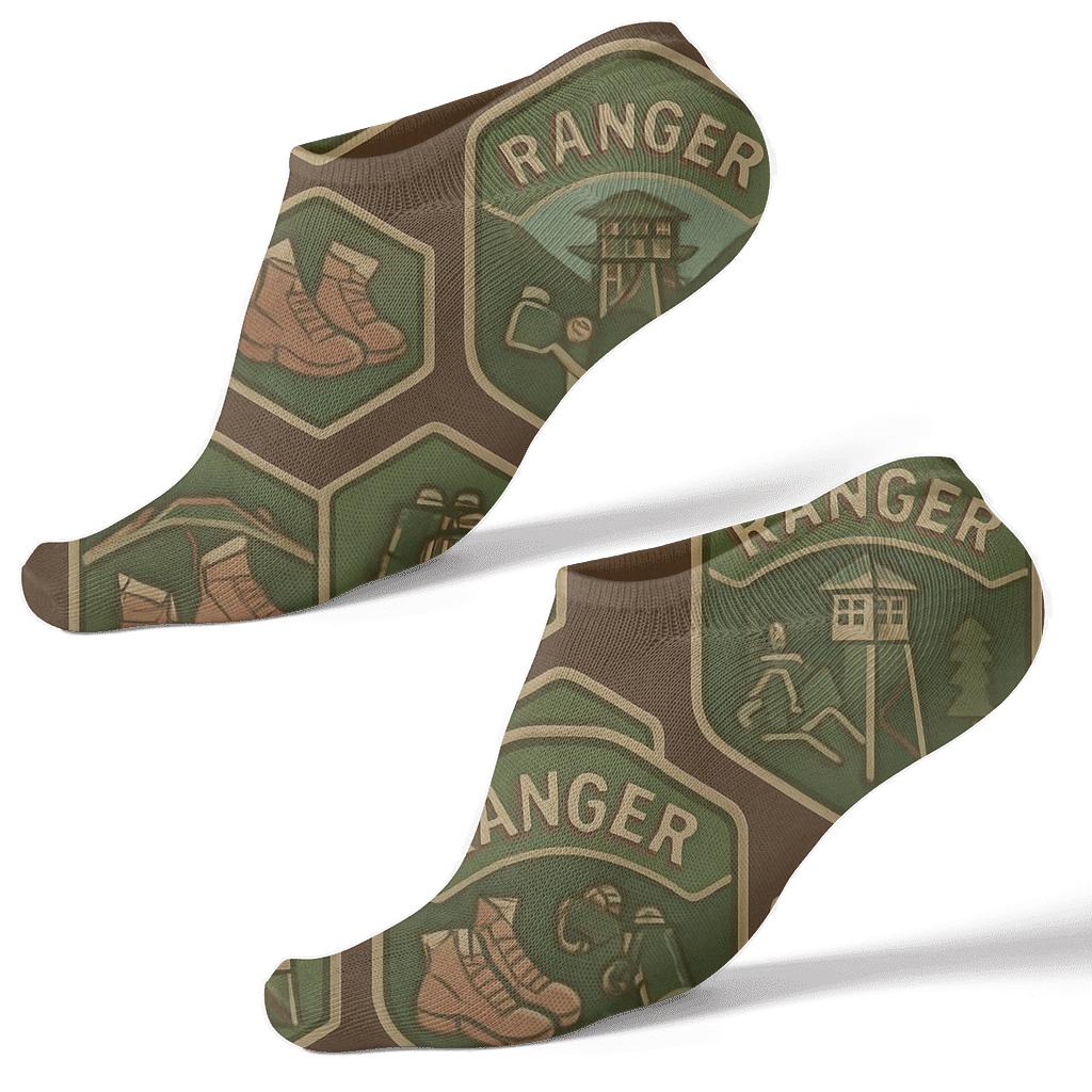 Celestial Badges Of Park Ranger Patrol stylish athletic ankle socks