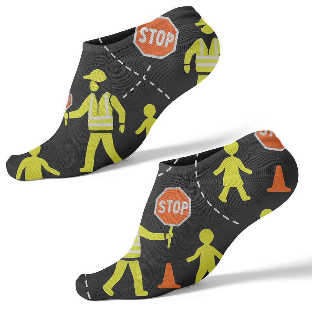 Stellar Crosswalk Crossing Guard Edition trendy patterned ankle socks