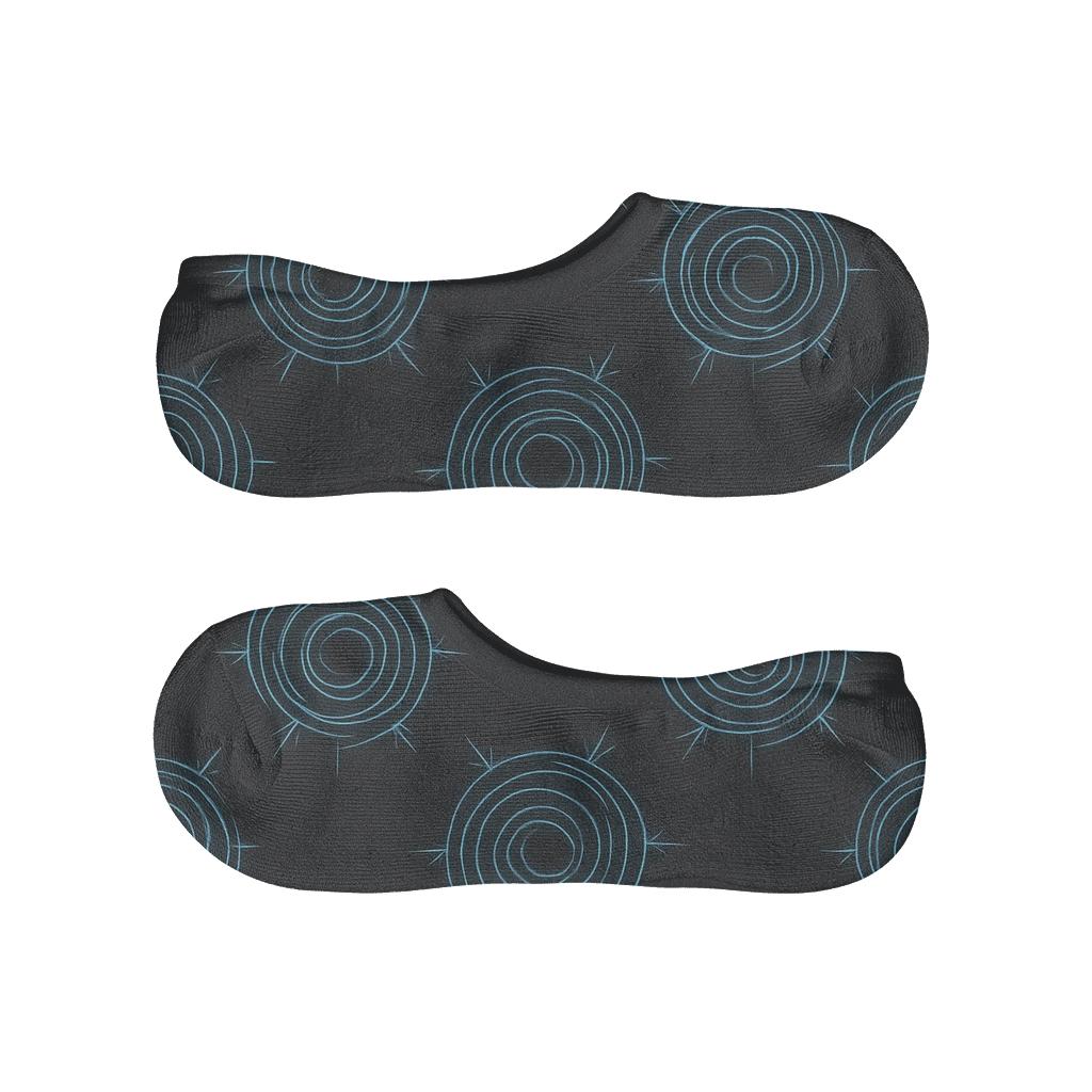 Neon Arc Halo Field trendy no-show sock styles