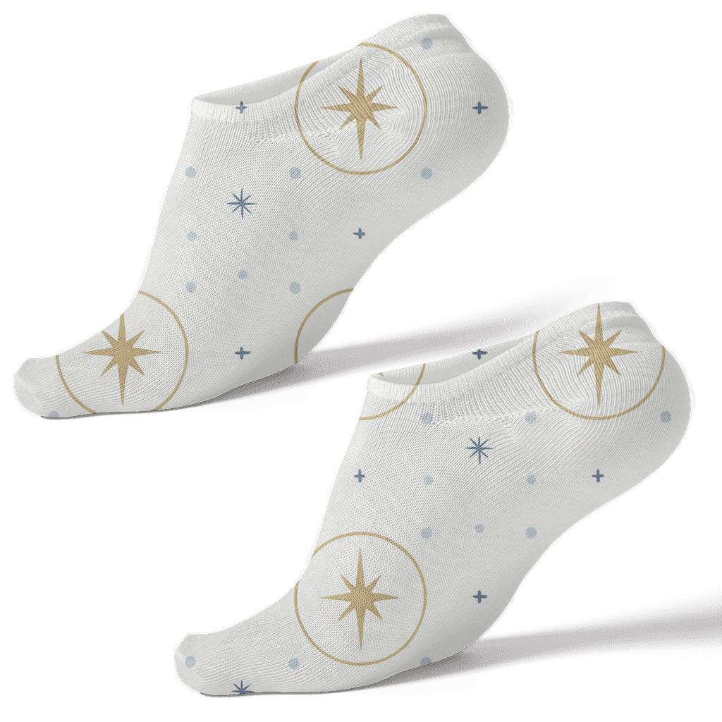Nocturnal Halo Medallion Pattern Star Of Bethlehem comfortable cotton ankle socks