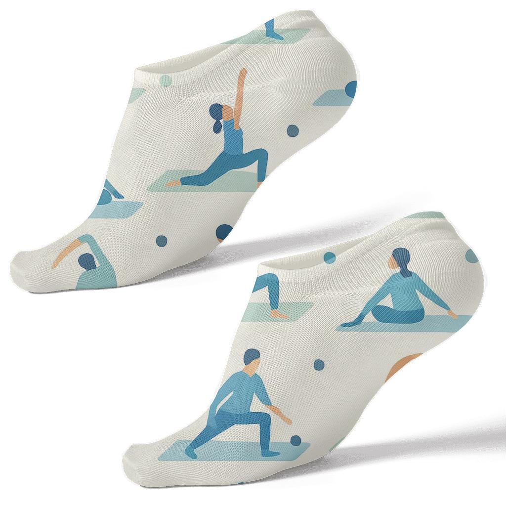 Stretching Silhouette Nebula Physical Therapist Edition stylish athletic ankle socks