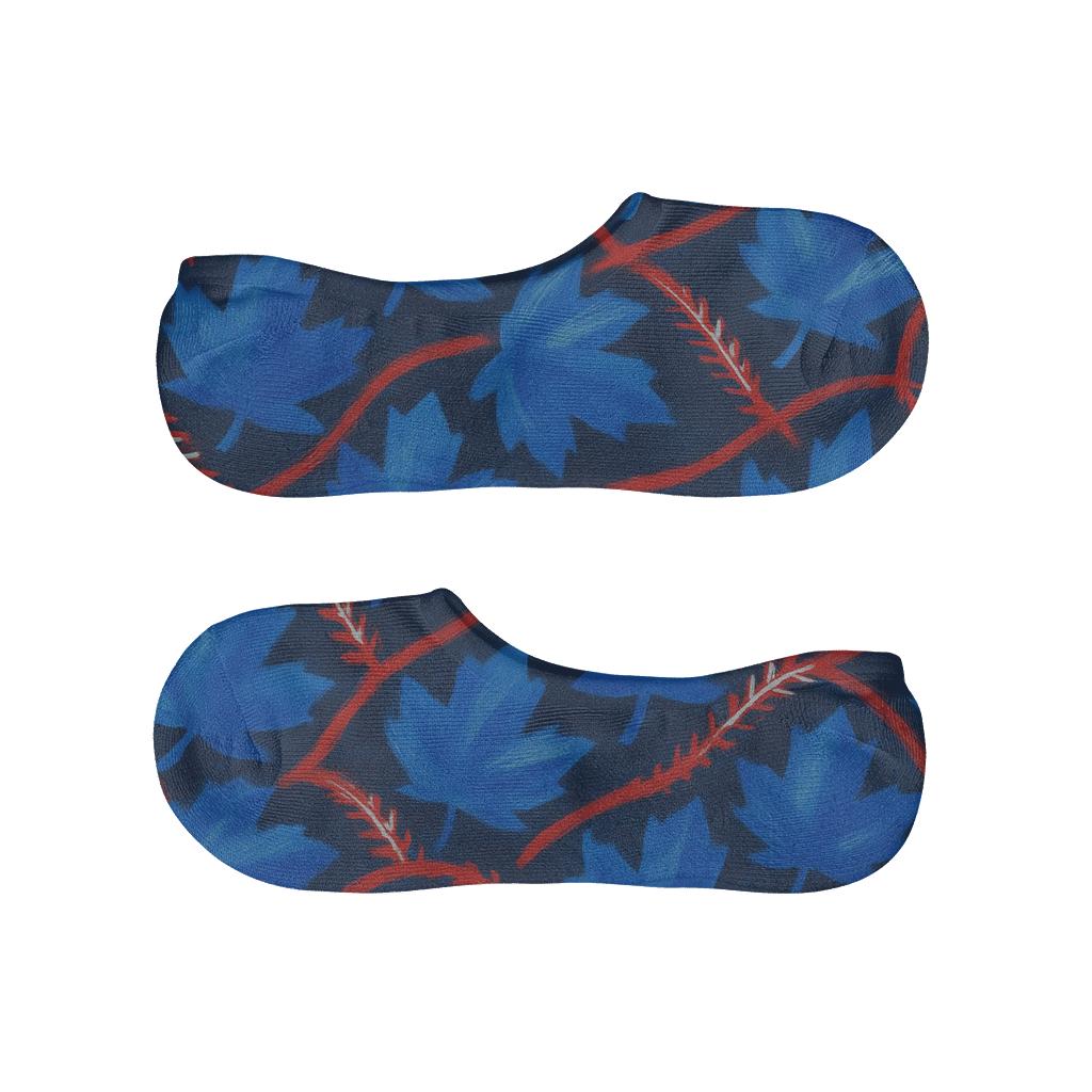 Maple Seam Mosaic Pattern Blue Jays trendy no-show sock styles