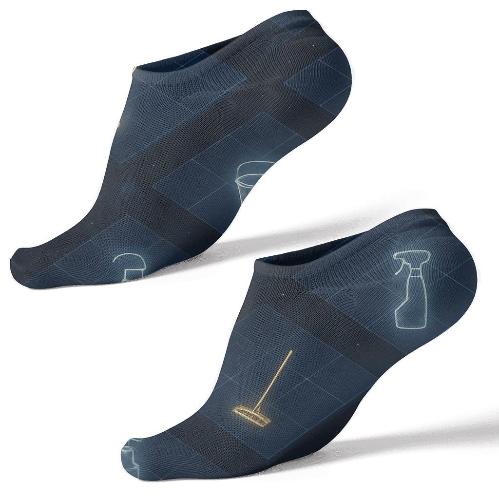 Celestial Floor Tiles With Custodian Constellation Motifs soft everyday ankle socks