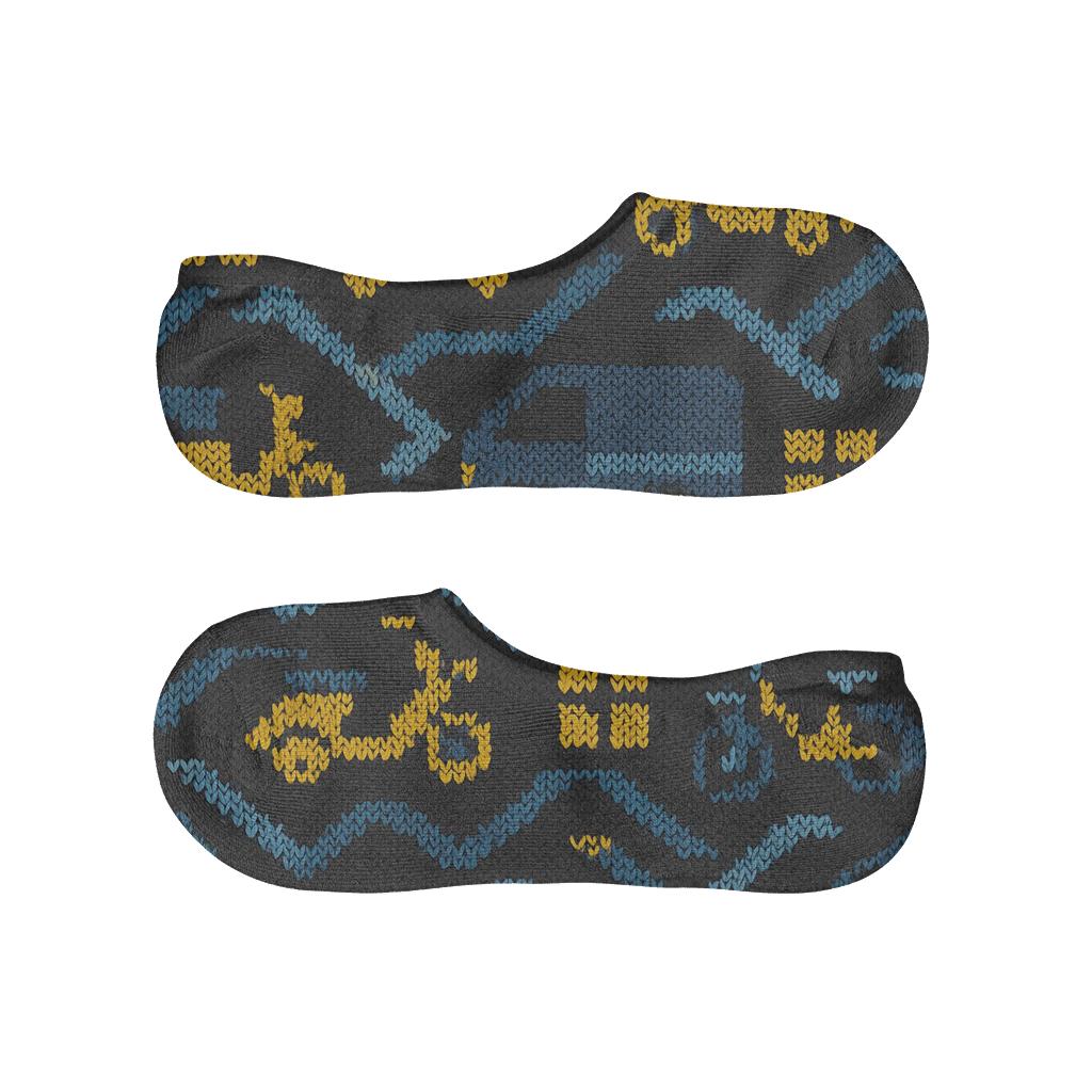 Courier Knit Route Mosaic breathable seamless no-show sockscustom no-show socks