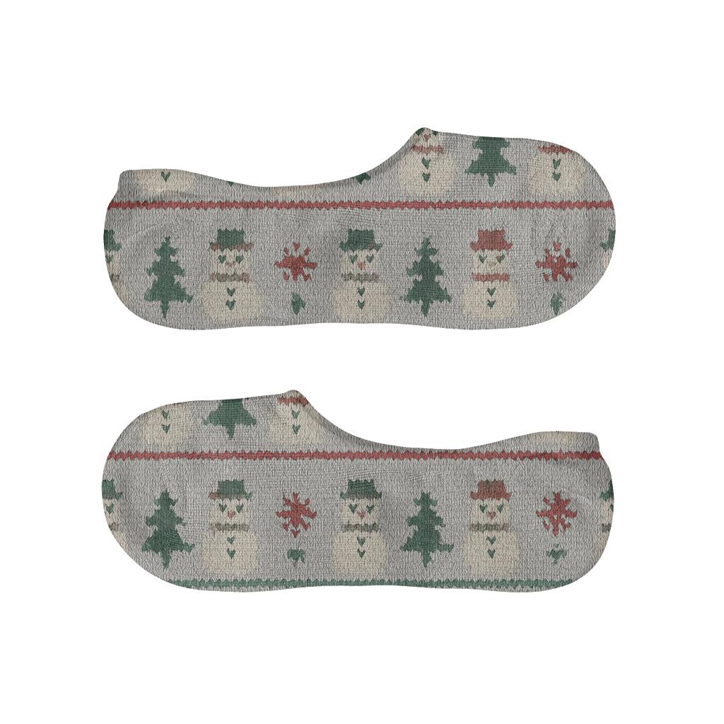 Nordic Snowman Christmas Edition Stripes trendy no-show sock styles