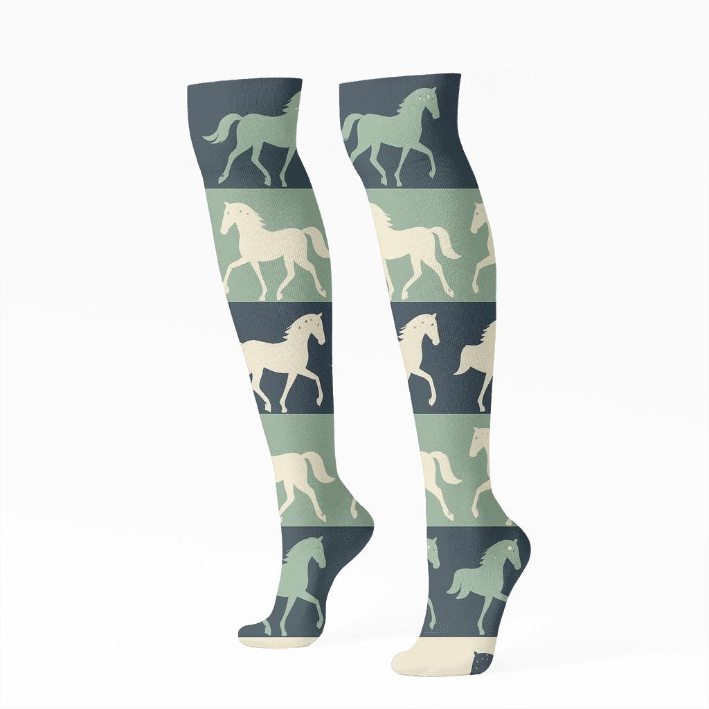 Constellation Crown Band With Pony Silhouettes soft everyday knee-high socks